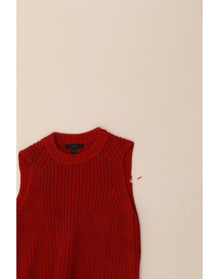 J. CREW Womens Oversized Vest Tank Top UK 2 2XS Red Vintage J. Crew and Second-Hand J. Crew from Messina Hembry 
