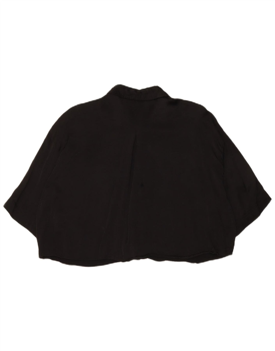 Zara Blusa Corta De Manga 3/4 De Gran Tamaño para Mujer UK 44 Mediano Negro