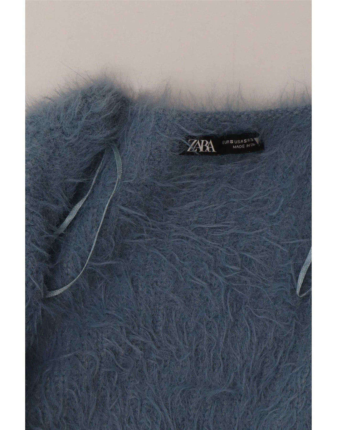 Zara Mujer Bolero Jumper UK 10 Pequeño Azul