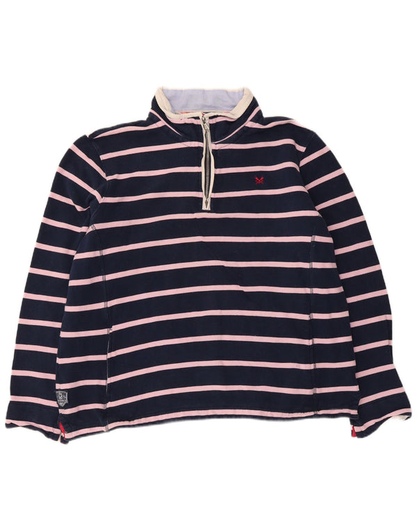 Crew Clothing - Sudadera extragrande para mujer, talla 40, XL, color azul marino a rayas