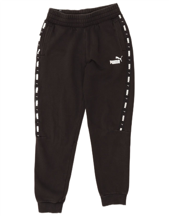PUMA Pantalón de chándal con gráfico para hombre Joggers Medium Black Cotton