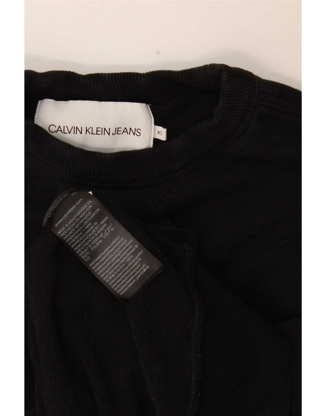 Calvin Klein Sudadera Jumper para Hombre XS Algodón Negro