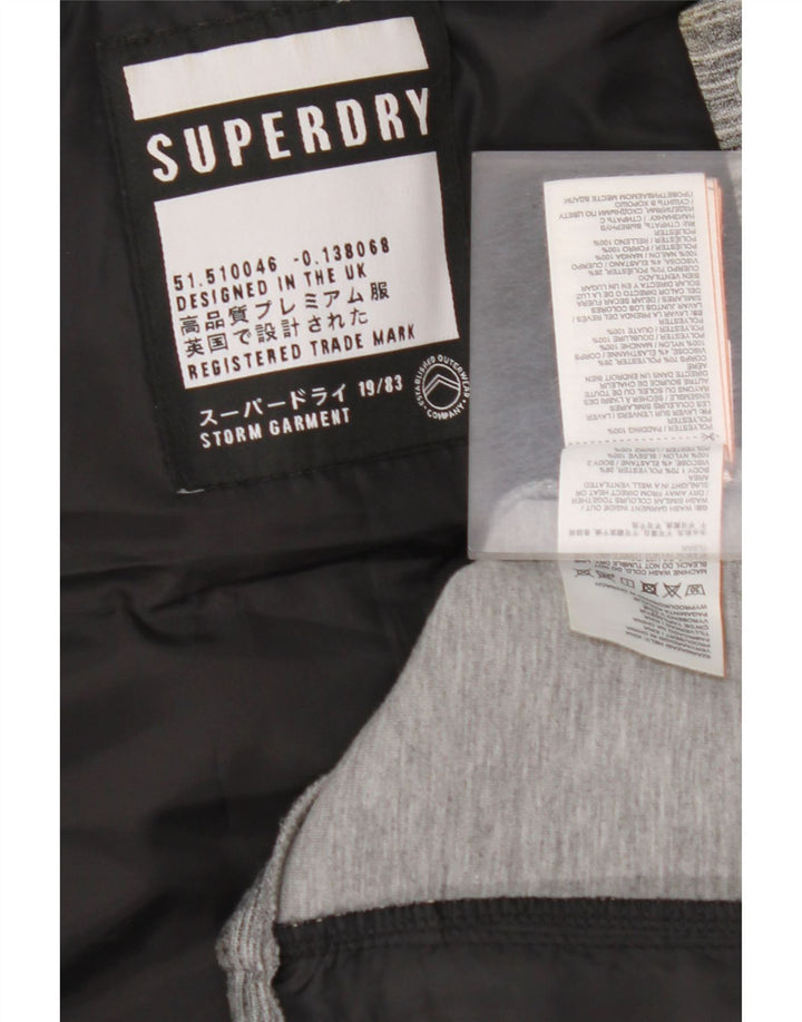 SUPERDRY Chaqueta acolchada con capucha para mujer UK 40 Gris medio Colorblock