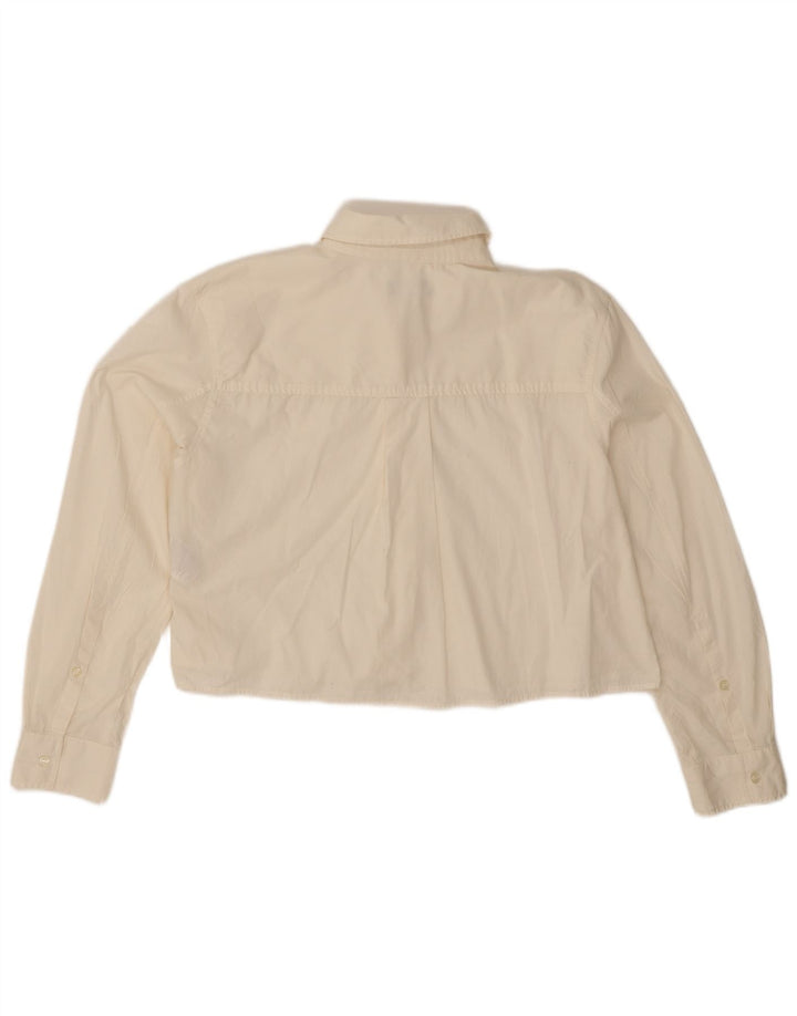 Benetton Camisa Corta Extragrande Mujer ES 44 Algodón Beige Medio