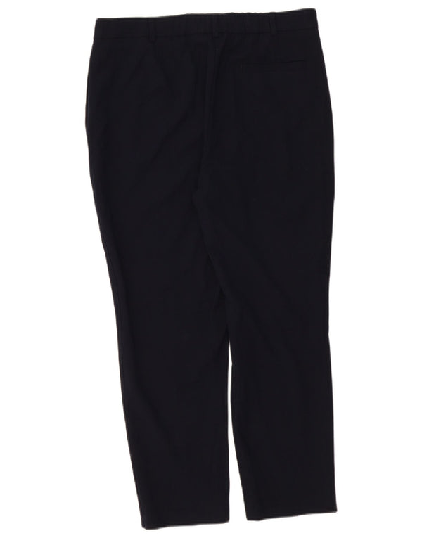 Marks & Spencer Pantalones de traje cónicos para mujer UK 40 Large W34 L26 Azul marino