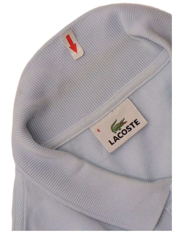 LACOSTE Polo de manga larga para hombre talla 4 algodón azul medio
