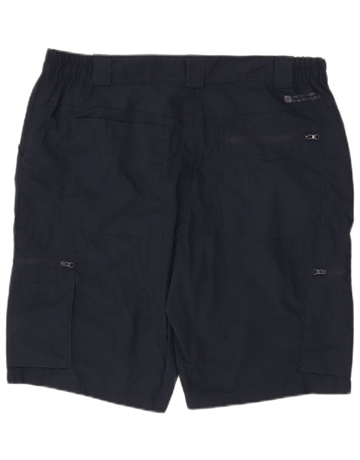 Pantalones cortos tipo cargo para hombre Mountain Warehouse W36 Large Poliéster azul marino