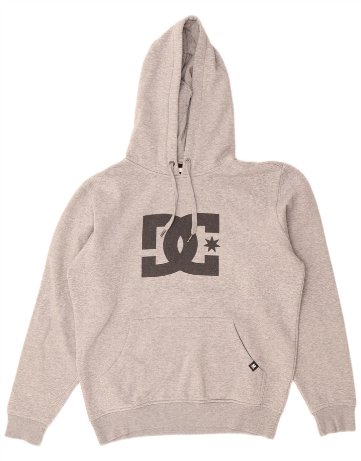 DC Hombre Sudadera Con Capucha Gráfica Jersey Pequeño Gris Algodón