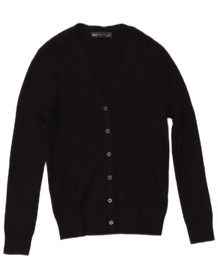 Marks & Spencer - Cárdigan para mujer, talla 40, viscosa negra mediana