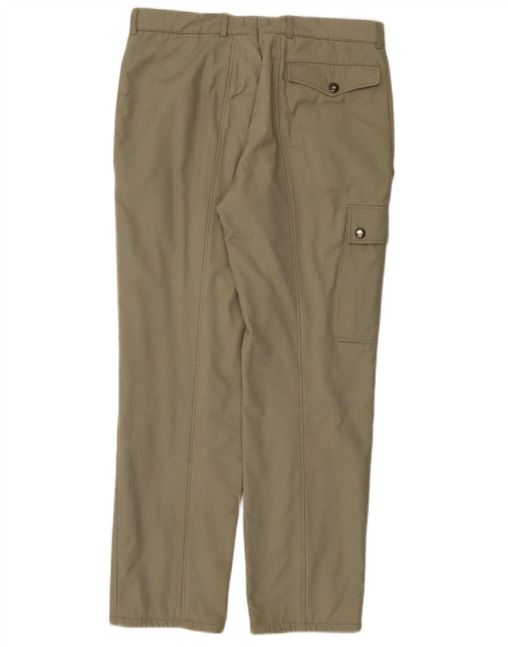VINTAGE Pantalón cargo recto para hombre W32 L29 Caqui