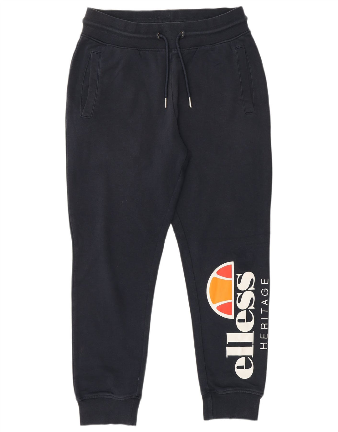 ELLESSE Mujer Heritage Chándal Pantalones Joggers UK 14 Medium Azul Marino