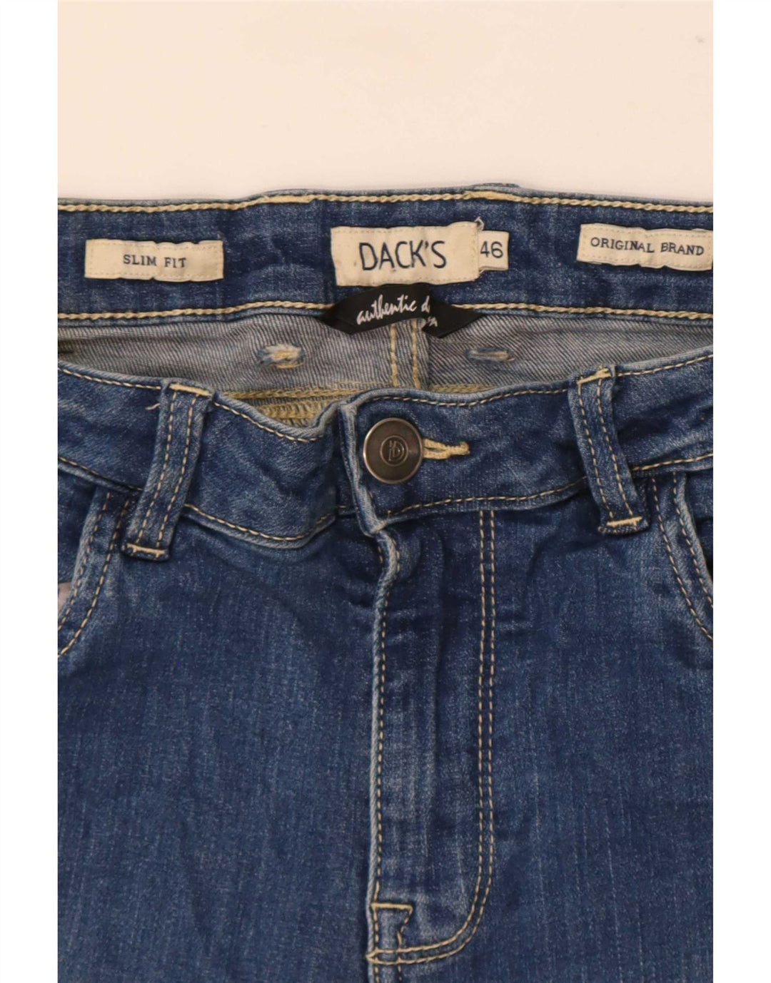 Dack's Jeans ajustados para hombre IT 46 Small W30 L29 Azul