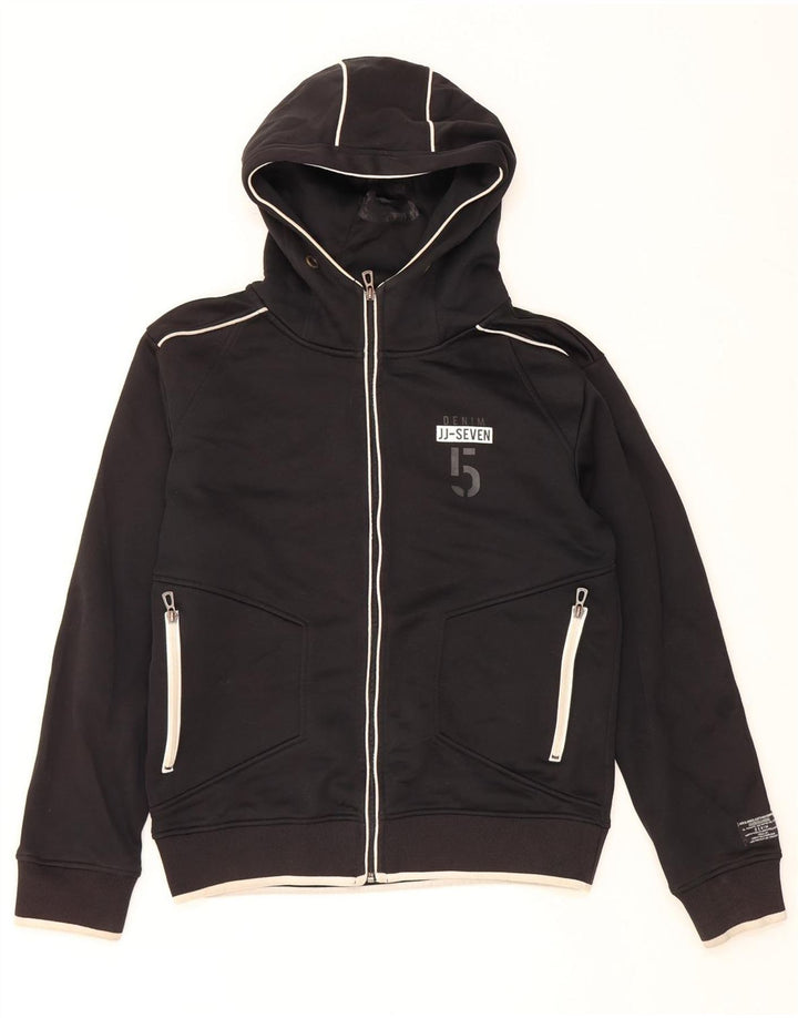 JACK & JONES Suéter con capucha y cremallera para mujer UK 44 Medium Black Colourblock