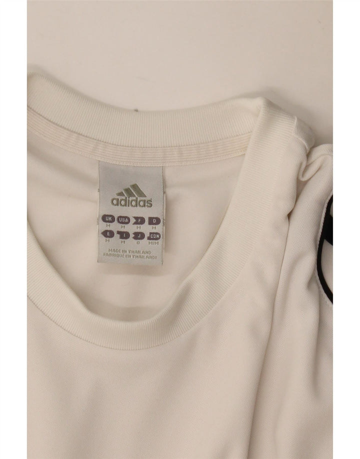 ADIDAS Hombres Climalite Camiseta Top Medio Blanco