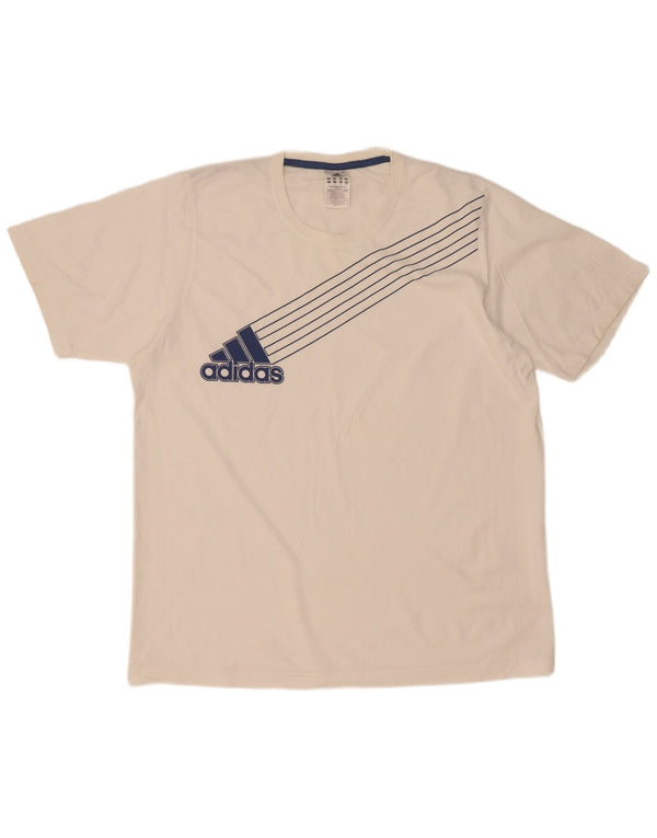 Adidas Hombre Camiseta Gráfica Top XL Blanco