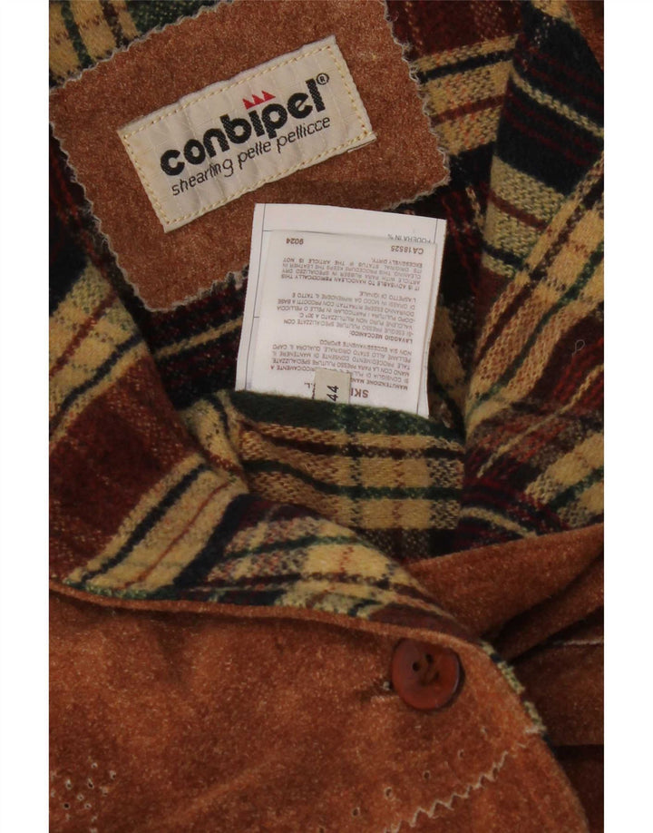 Chaqueta De Ante Mujer Conbipel IT 44 Cuero Marrón Medio