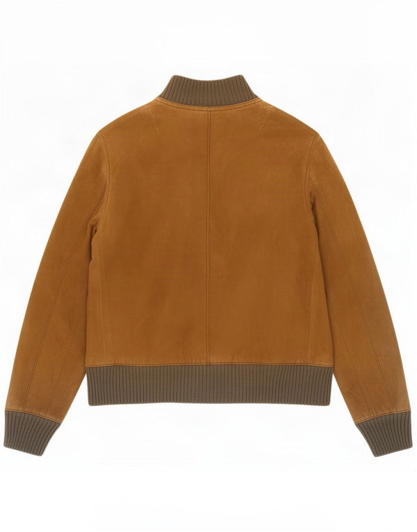 Vintage hombres ante bomber chaqueta Reino Unido 34 XS marrón