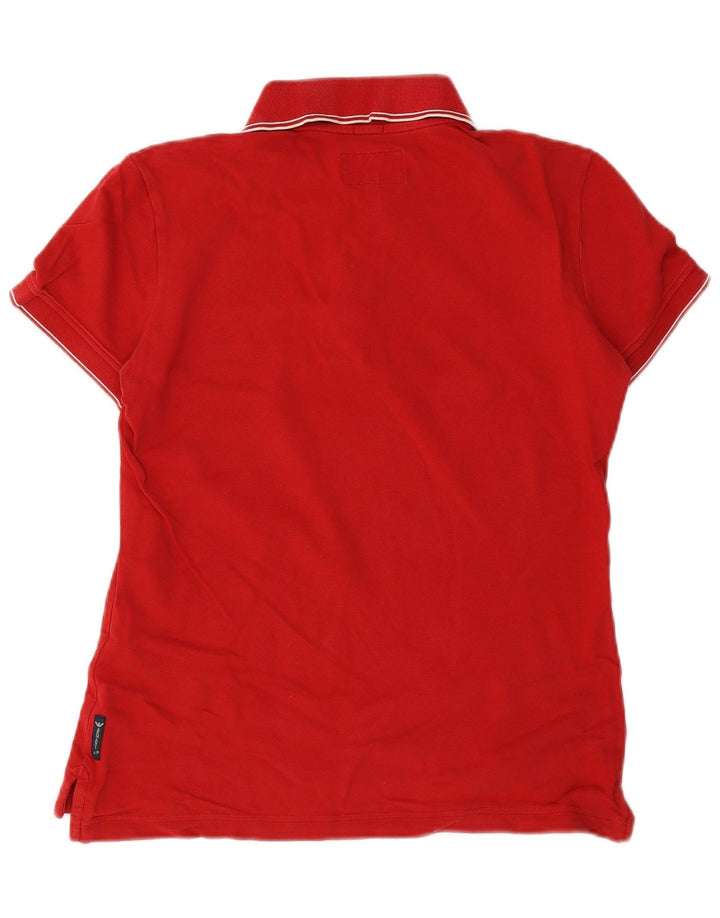 Armani Jeans Polo ajustado para mujer UK 44 Rojo mediano