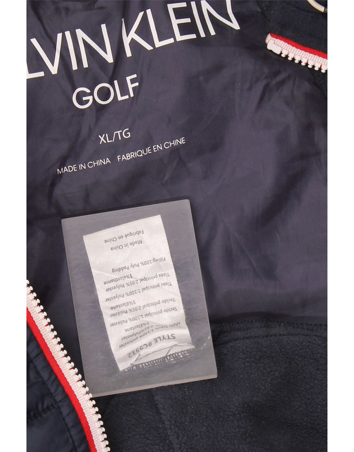 CALVIN KLEIN Chaleco acolchado para hombre UK 42 XL Poliéster azul marino