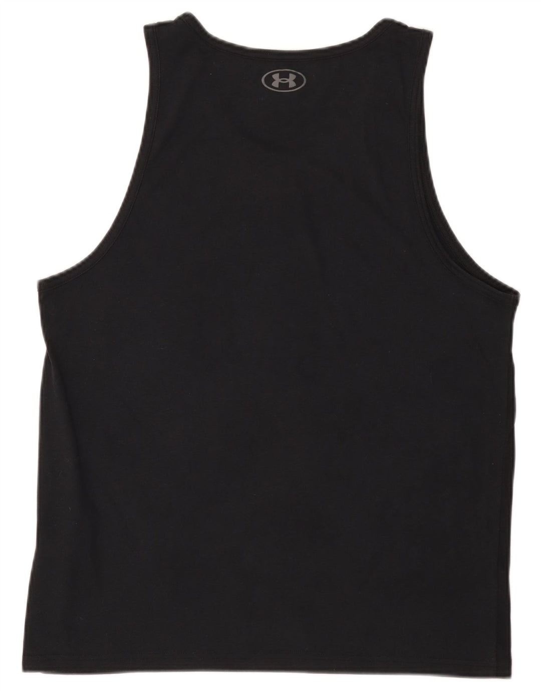 Under Armour Camiseta sin mangas con gráfico para hombre, tamaño grande, algodón negro