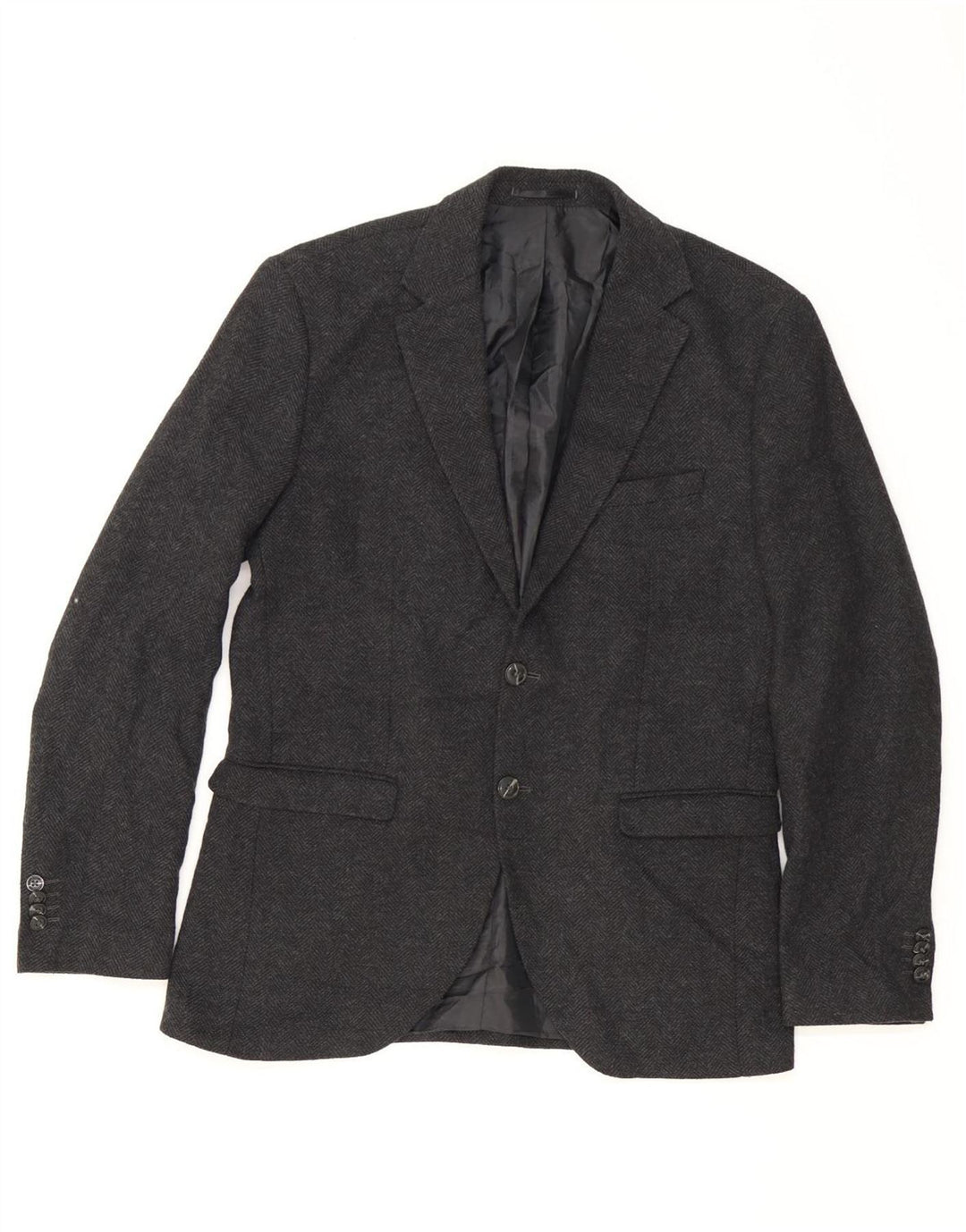 JACK & JONES Chaqueta tipo blazer de 2 botones para hombre UK 42 XL Gris Herringbone
