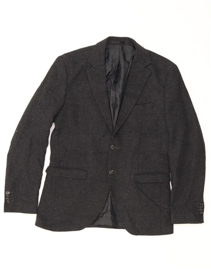JACK & JONES Chaqueta tipo blazer de 2 botones para hombre UK 42 XL Gris Herringbone