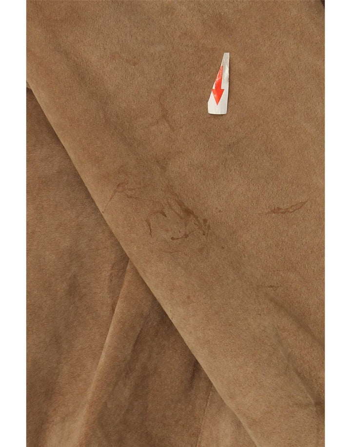 Vintage mujer ante abrigo Reino Unido 14 Medio Beige