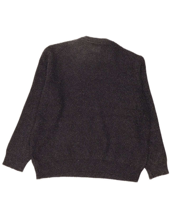 Marks & Spencer Jersey de Cuello Redondo para Hombre XL Azul Marino Moteado