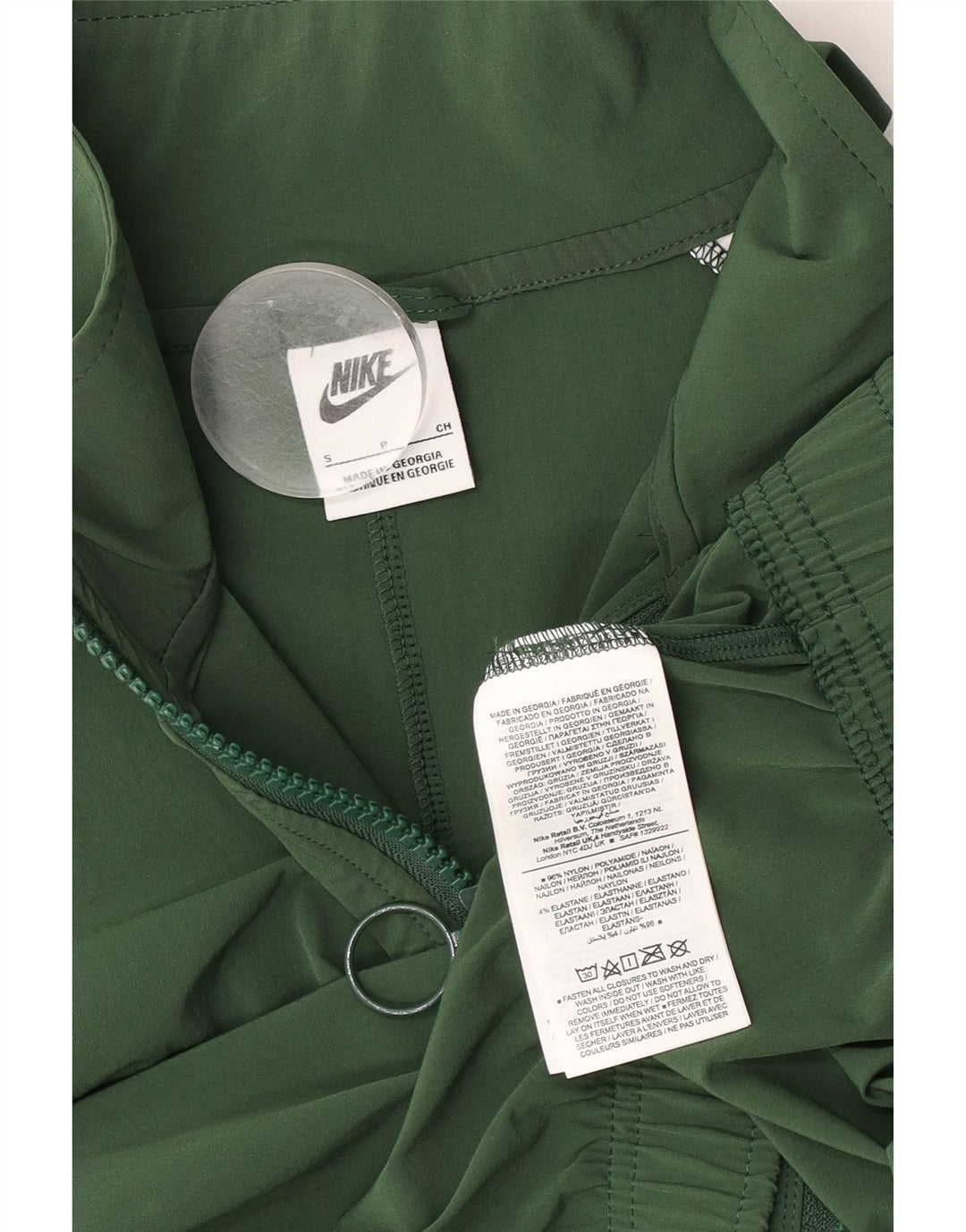 Nike - Chaqueta corta de chándal para mujer, talla S, color verde