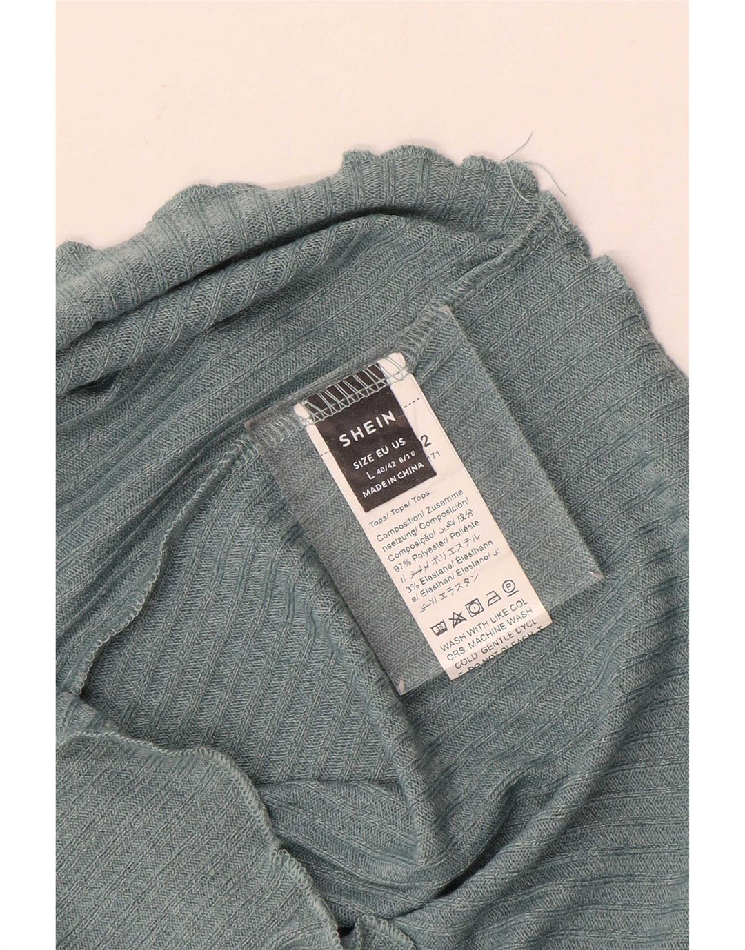 Shein Top corto sin mangas para mujer UK 44 Poliéster gris grande