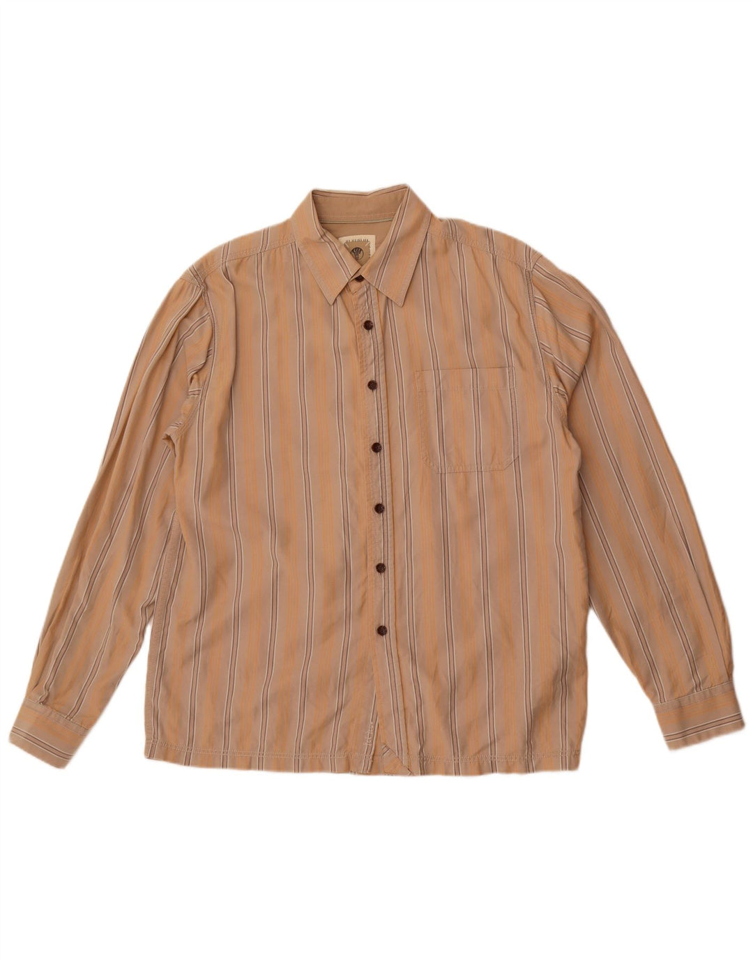 Camisa de hombre Fat Face de algodón a rayas beige medio