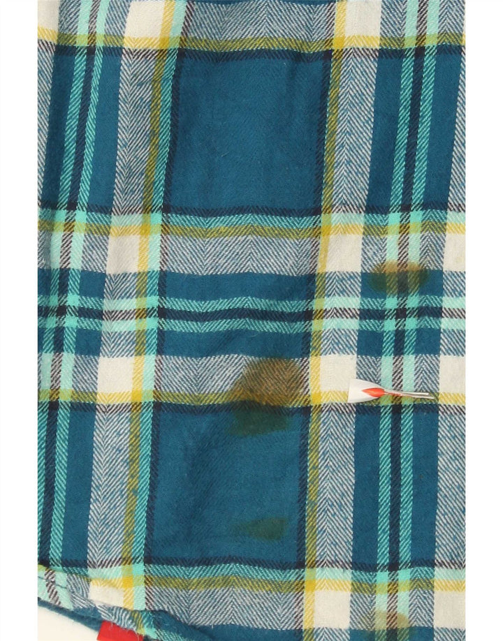Dickies Camisa de franela para mujer UK 44 Algodón a cuadros azul medio