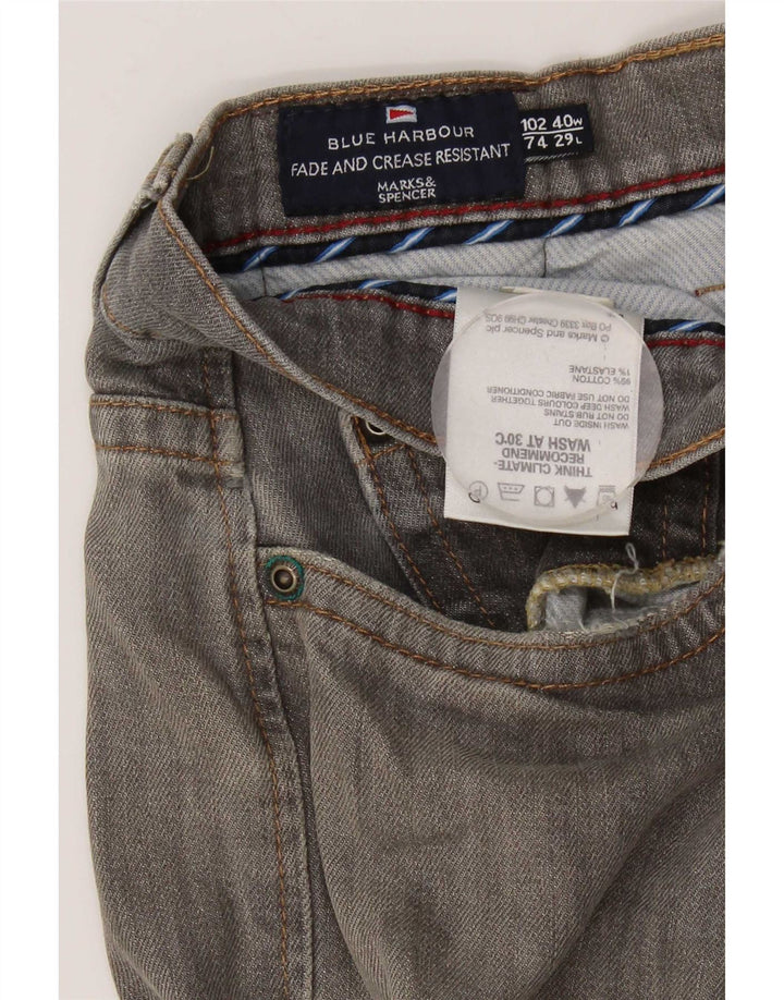 Marks & Spencer Vaqueros rectos azules Harbor para hombre W40 L29 Algodón gris
