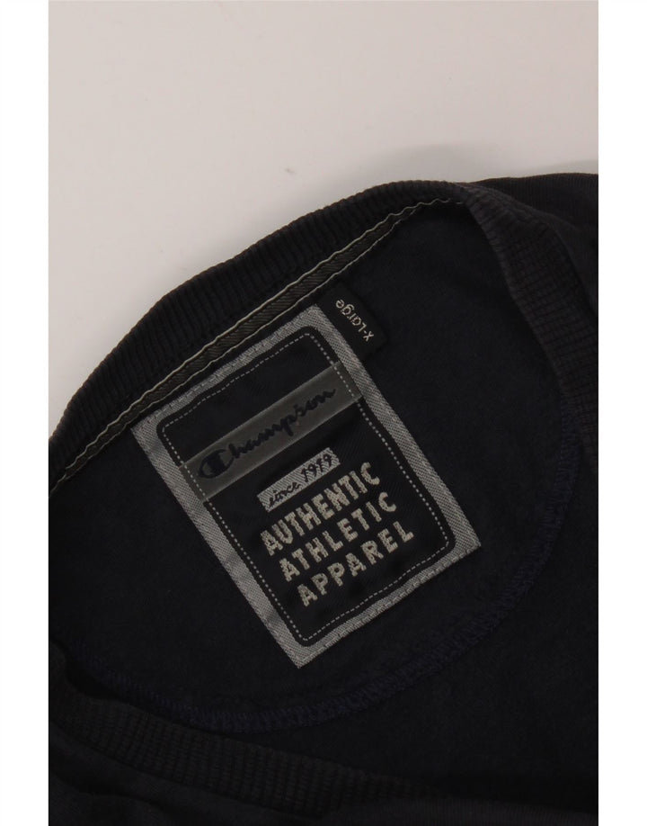 Champion Hombre Camiseta Manga Larga XL Azul Marino
