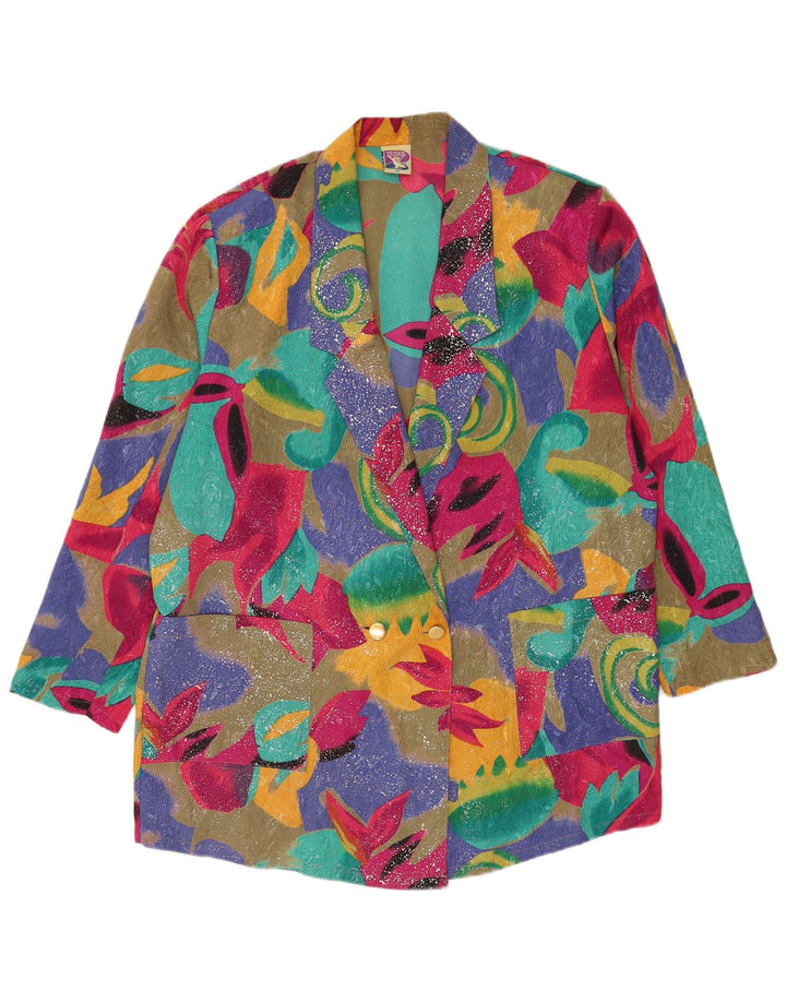 Yessica Chaqueta Blazer Extragrande para Mujer EU 46 XL Multicolor Geométrica