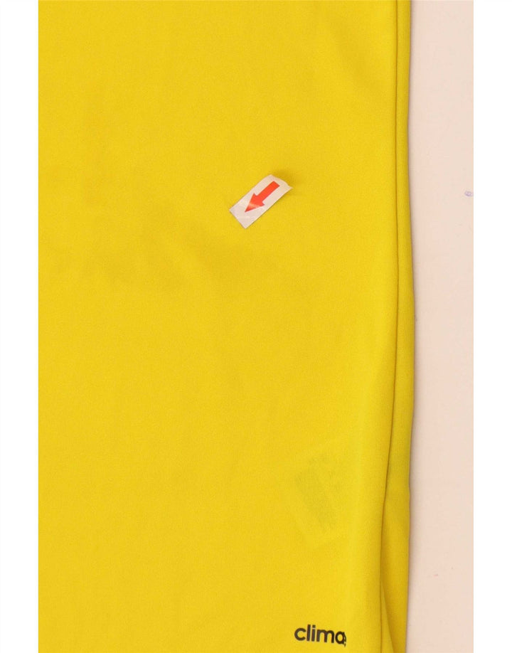 Adidas Mens Climalite Camiseta Top Pequeño Amarillo Poliéster
