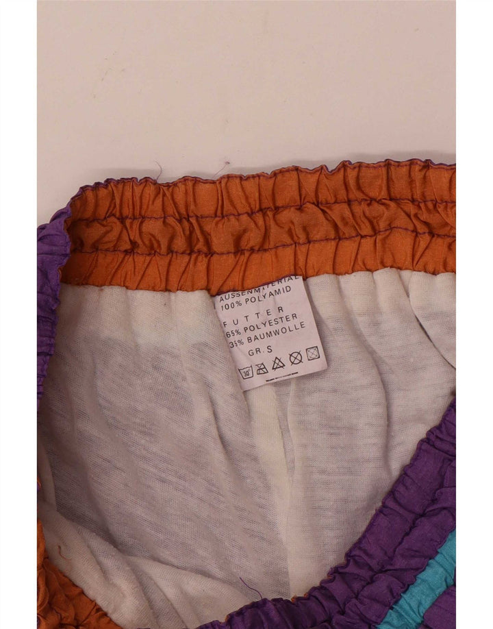 Pantalones de chándal vintage para hombre pequeños de poliamida púrpura