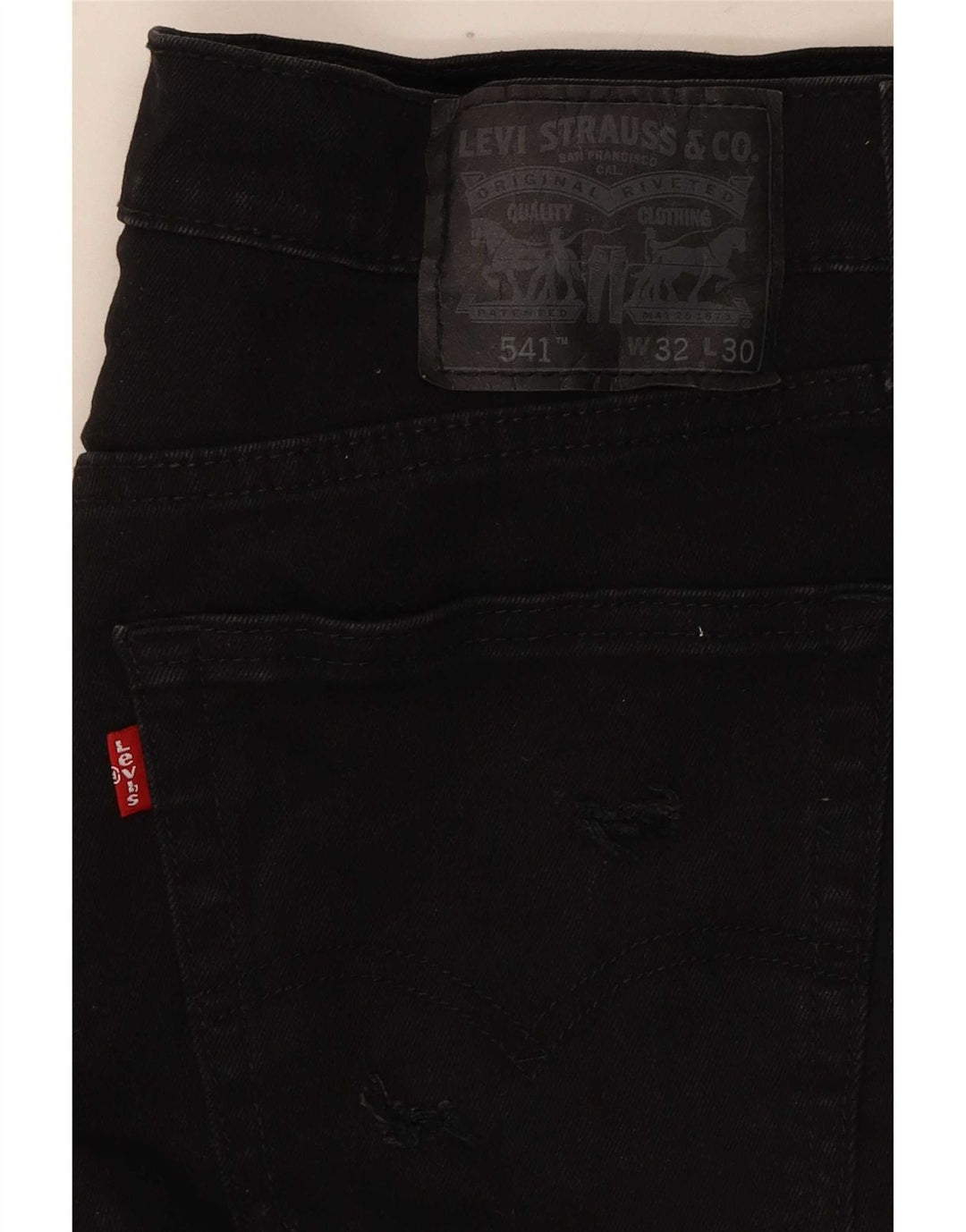 Levi's Mujer 541 Shorts De Mezclilla W32 Grande Algodón Negro