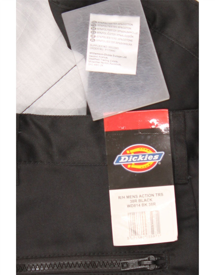 DICKIES Pantalón cargo recto para hombre W38 L30 Poliéster negro