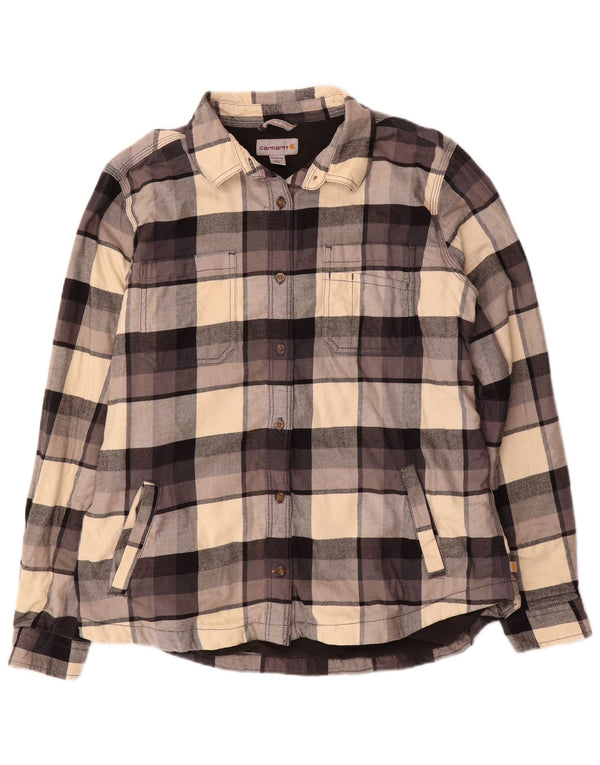 Carhartt Camisa de Franela Lumberjack para Mujer US 12/14 Grande Cuadros Multicolores