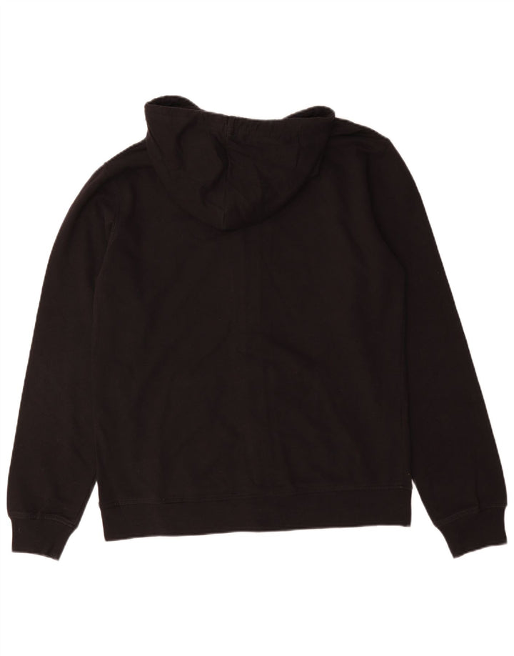 Lotto - Sudadera con capucha y cremallera para hombre, algodón negro mediano