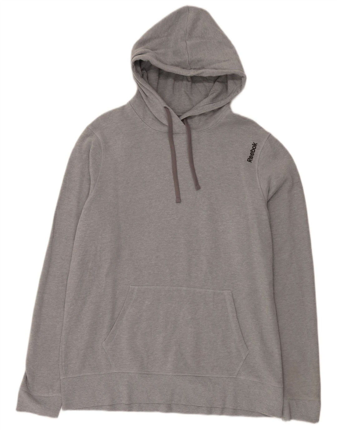 Reebok - Sudadera con capucha para hombre, talla grande, algodón gris