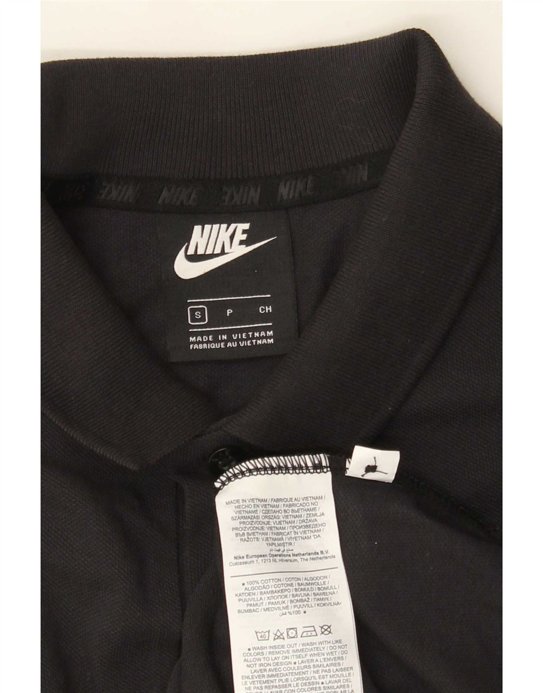 Polo Nike Hombre Pequeño Algodón Negro