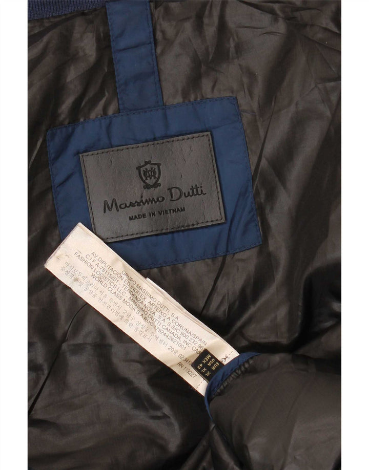 Massimo Dutti Chaqueta Acolchada Hombre UK 42 XL Azul Marino Poliéster