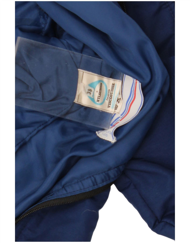 NYLSUISSE Chaqueta cortavientos con capucha para mujer EU 38 Viscosa azul marino mediana