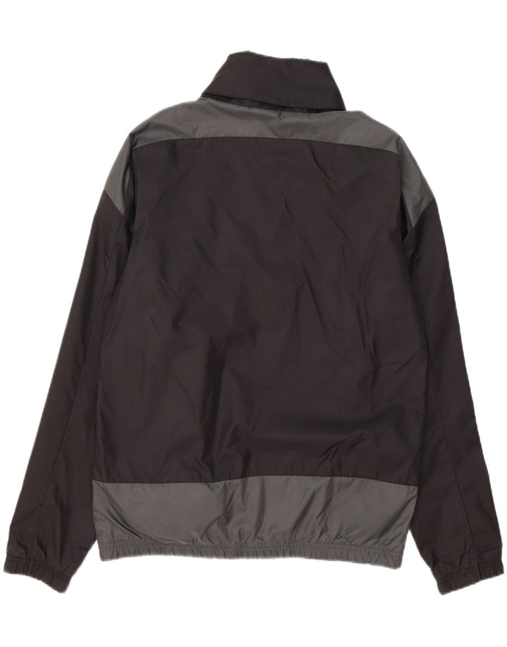 PUMA Boys Rain Jacket 15-16 Years Black Colourblock Polyester Vintage Puma and Second-Hand Puma from Messina Hembry 
