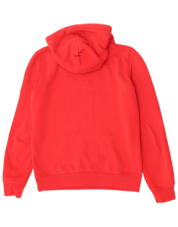 Jack Wills Mujer Gráfico Suelto Sudadera con Capucha Jumper UK 10 Small Rojo Algodón