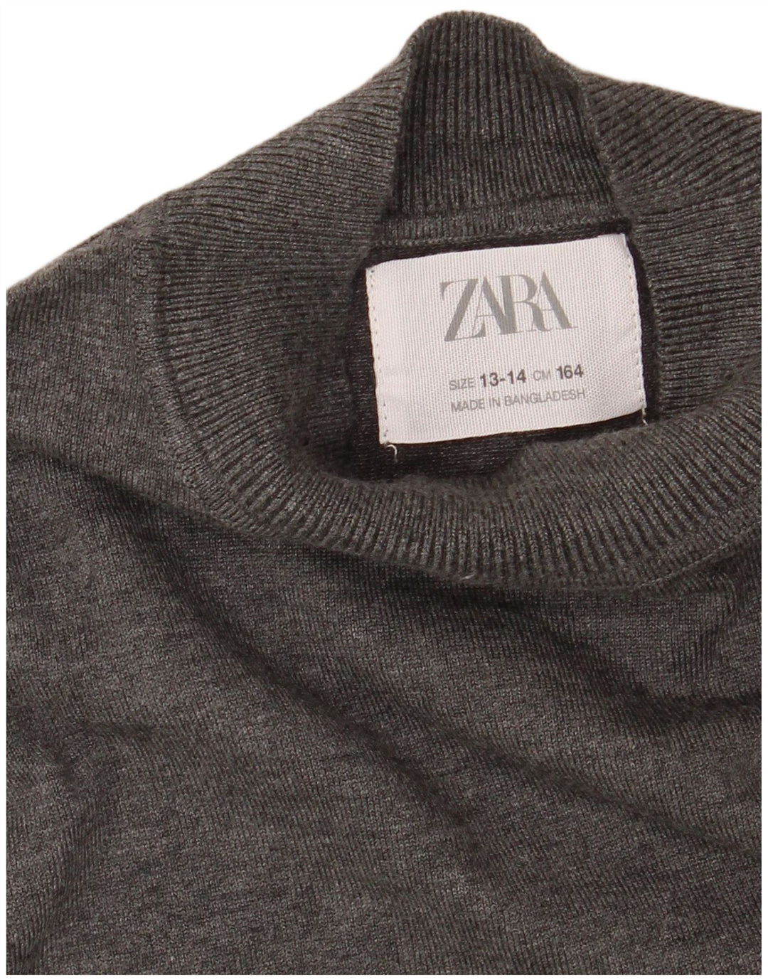 ZARA Jersey Cuello Alto Niño 13-14 Años Gris