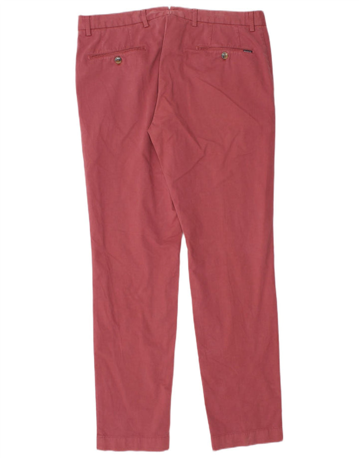 Hackett Mens Slim Traje Pantalones W33 L31 Algodón Rosa