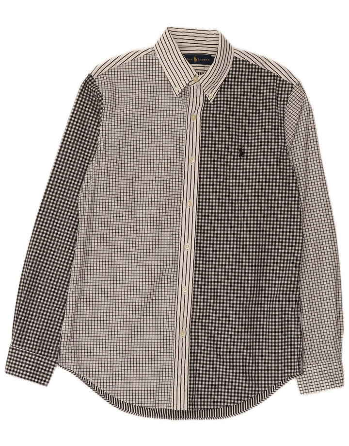 Camisa Ralph Lauren Hombre Pequeña Algodón Patchwork Negro